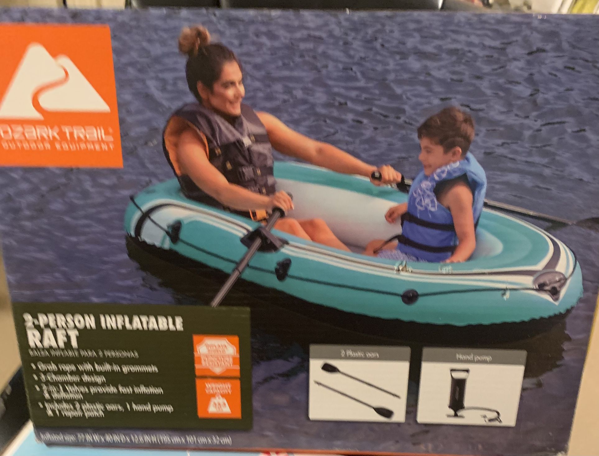 New Inbox Never Opened Two Person Inflatable Raft