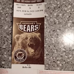 2  GlassHershey Bears Seats And 2 Hershey Park Ticket 