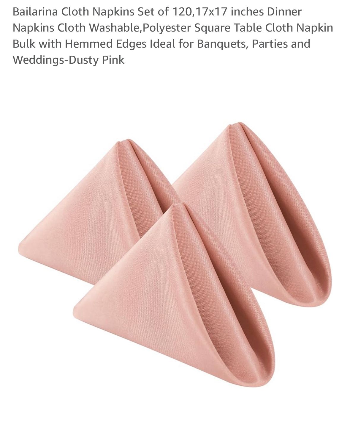 Dusty Pink Cloth Napkins Set of 73