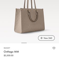 Louis Vuitton Onthego MM Monogram Empreinte Leather Bag