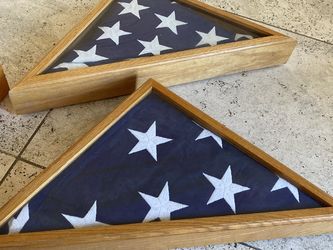 Lot of 3 Large US American flags coffin size memorial 5 X 8 feet Like New