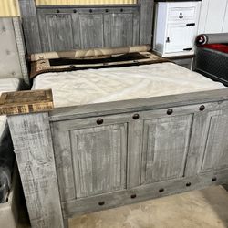 Queen rustic Bed Gray, Gray Rustic Bed, Gray Rustic, Queen Bed