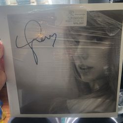 Taylor Swift Signed Tortured Poets Department Vinyl With Heart