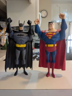 Batman and Superman figurines