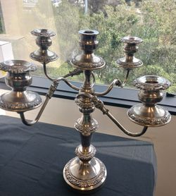 Vintage 5 Arm Silver Candelabra