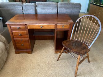 Wood Desk and  Chair
