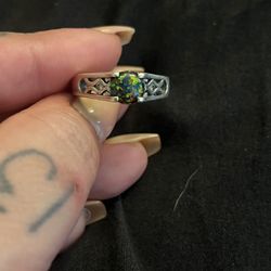 Opal Silver Ring