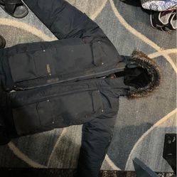 Jacket with real feathers