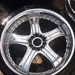 Chrome 5-Spoke Wheels/Rims 