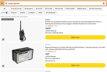 UNIDEN SDS 100 Digital Police Scanner