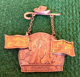 International Wandering Club 1970's Medal/Large Pin Wandertag Grosshabersdorf.