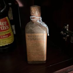 Rare Antique Waterbury Compound Medicine Bottle - Sealed Original Packaging