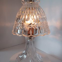 Vintage Princess House Heritage Crystal Romance Bedside Low Light Table Lamp