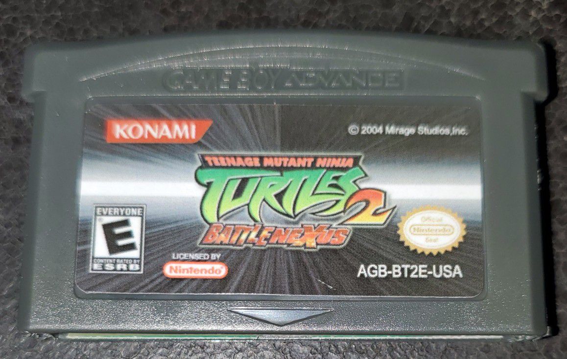 TMNT 2 Battle Nexus GBA Game Cartidge Gameboy Advance Video Game Teenage Mutant Ninja Turtles