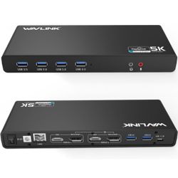 USB C Universal Docking Station, 15-in-1 Ultra 5K Dual 4K HD Multiple-Display