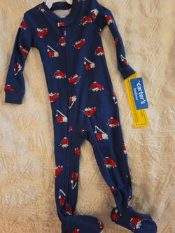 Carters firetruck zip pj