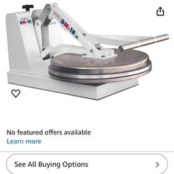 DoughXpress DM-18-120 Manual Pizza Dough Press, Heated Upper Aluminum Platen, 120 V