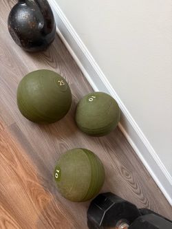 Medicine Ball Set – 25 LB + 10 LB + 10 LB – Great Condition