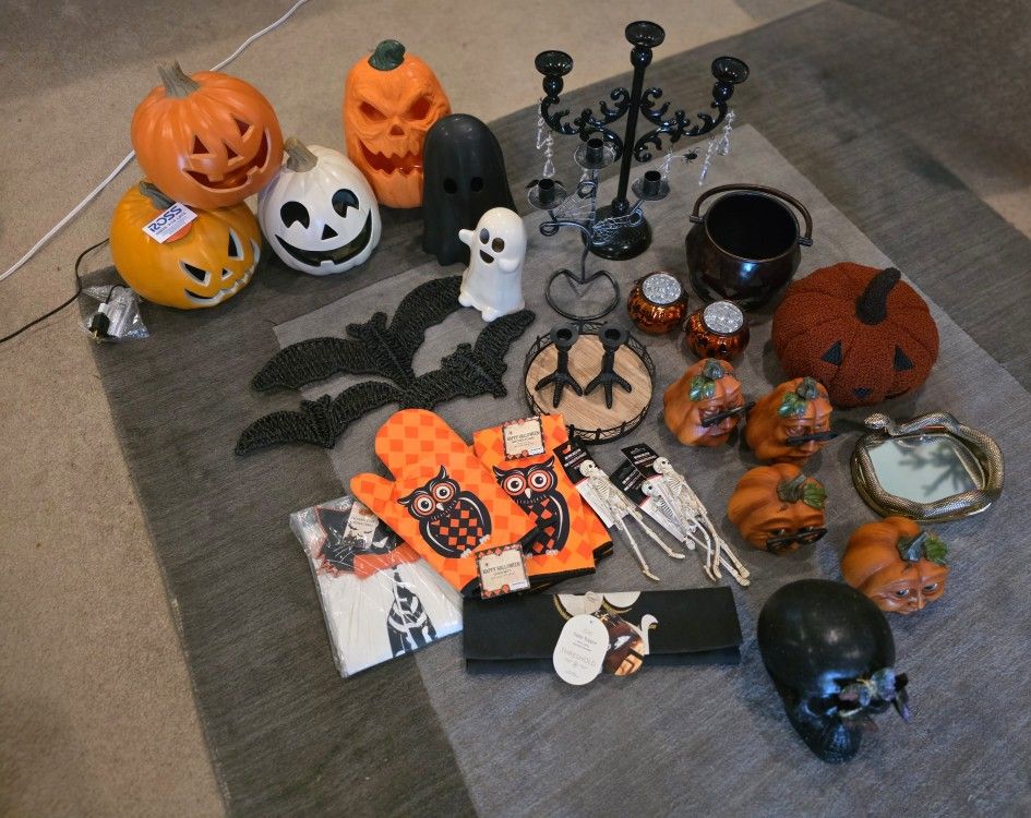 Halloween Decorations Blow Molds Candle Holders, Etc.