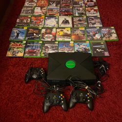 Original Xbox Game Lot With 3 Controllers And 31 Games 225  No Low Ballers Read Full  Description Below 