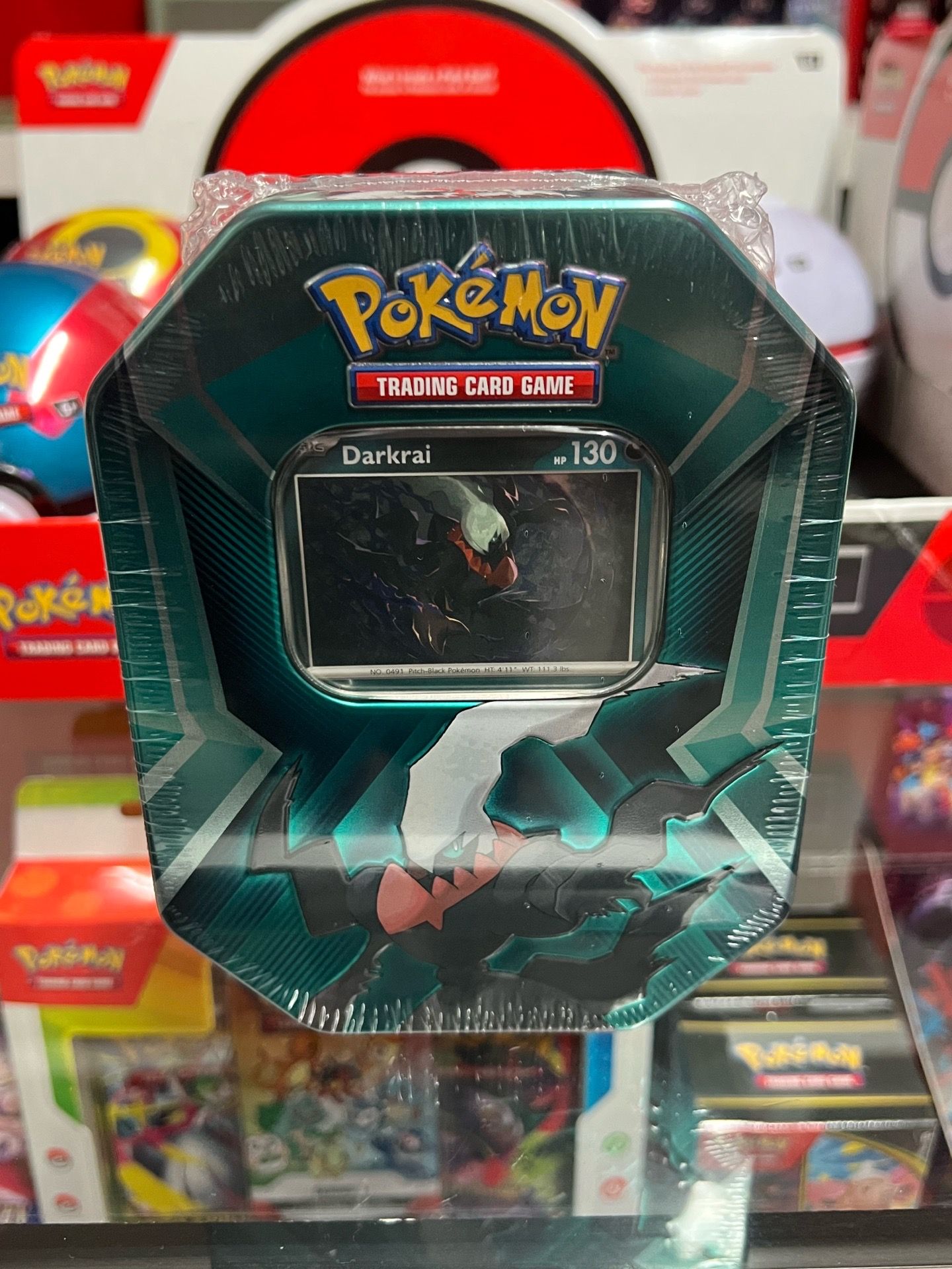 FACTORY SEALED-Pokémon TCG: Darkrai Triple Whammy Collector's Tin-BRAND NEW