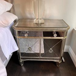 2 Mirrored Nightstand/side table 