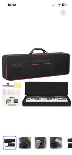 “New””(56x19x8”)Keyboard Gig Bag with Red Trim