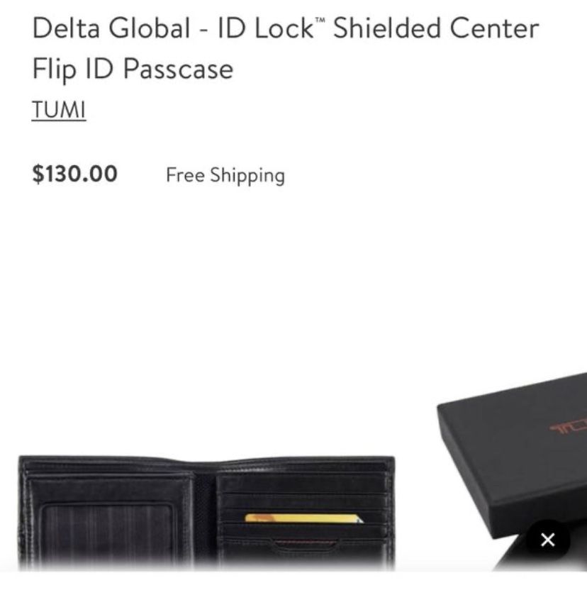 Tumi leather wallet