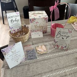 A Little Butterfly Is On The Way Baby Shower Items