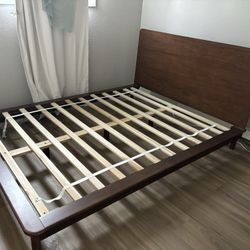 “Mid century” Style  Queen Walnut William Sonoma Tilden bed(s)