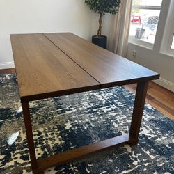 MÖRBYLÅNGA Table, oak veneer brown stained, 86 5/8x39 3/8 "