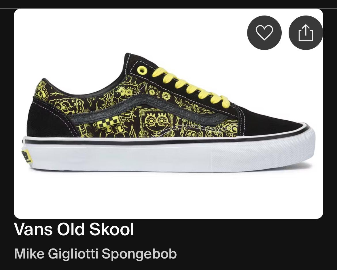VANS X Spongebob, Collab X MIKE GIGLIOTTI