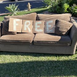 Free Brown Velour Sofa