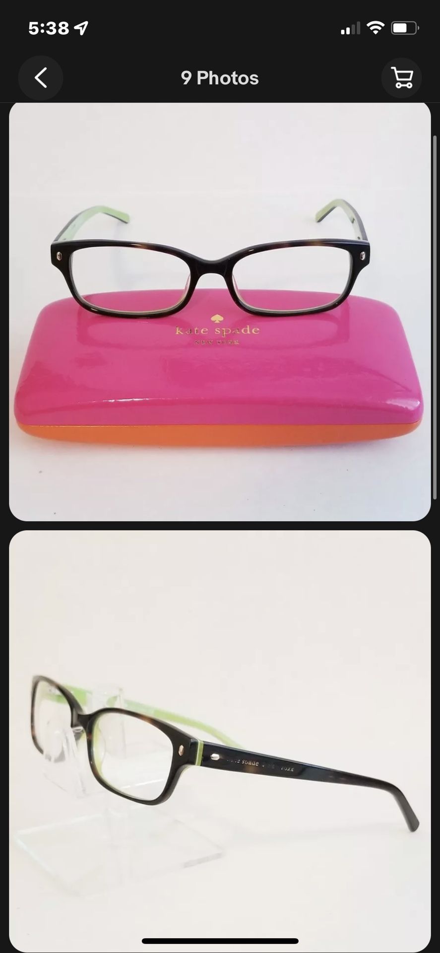Kate Spade Vision Frames-Green