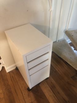 Set of 2 Drawer unit drop file storage with wheels