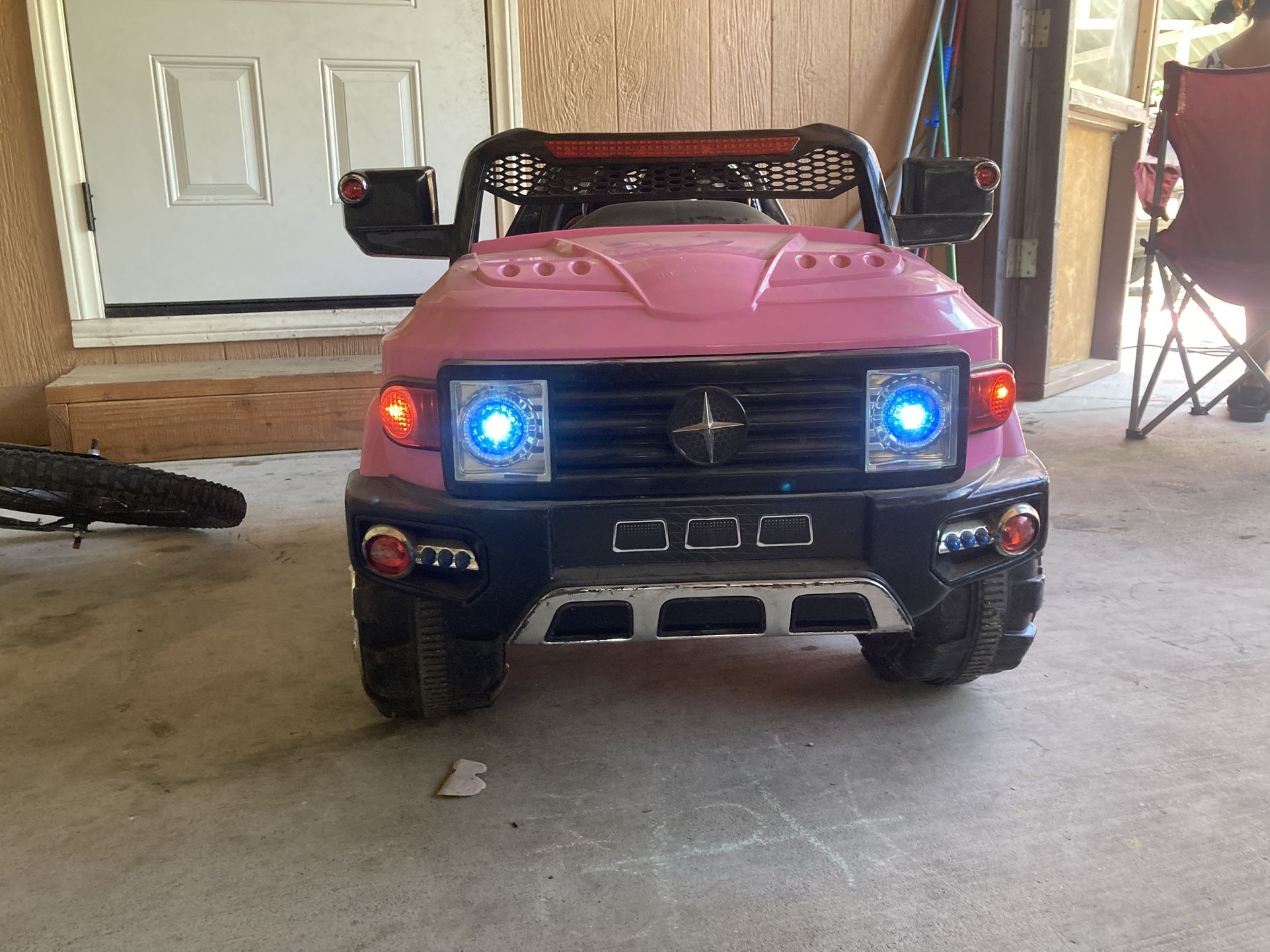 Pink Electric Car