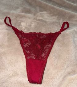 Red Lace Thong (Used)