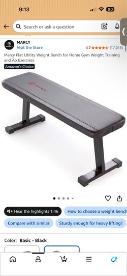 Visit the Store, MARCY MARCY Visit the Store 4.7 4.7 out of 5 stars (17,015) Marcy Flat Utility Weight Bench for Home Gym Weight Training and Ab Exerc