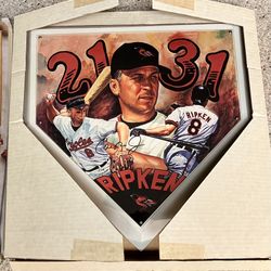Cal Ripken Jr. Limited Edition Autographed Litho Home Plate
