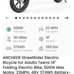 Ancheer 14” Electric Bike