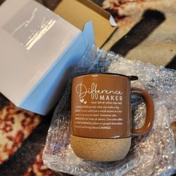 Difference Maker Insulated Travel Mug with Cork Base