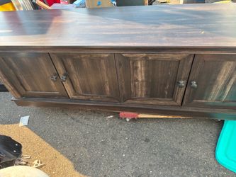 Dark Brown Wood Sideboard Buffet Cabinet