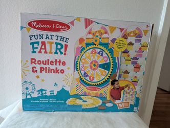 Melissa & Doug Fun At The Fair Wooden Double Sided Roulette & Plinko