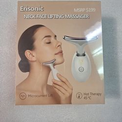 NEW Erisonic Neck & Face Lifting Massager - Micro-current Lift, hot therapy 45°C