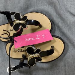 Size 7 Toddler All Black Butterfly Flats