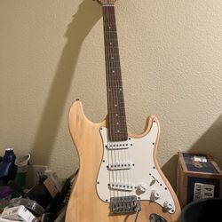 electric guitar with amp
