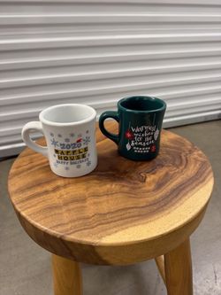Vintage Waffle House Holiday Coffee Mugs - Set of 2