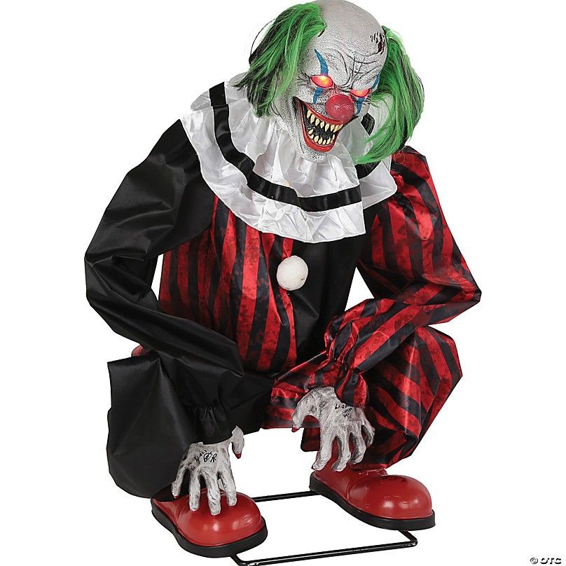 Scary Crouching Clown Animatronic