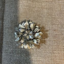 Vintage Coro Signed Brooch Pin 3d Abstract Flower Like New