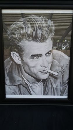 James Dean framed poster